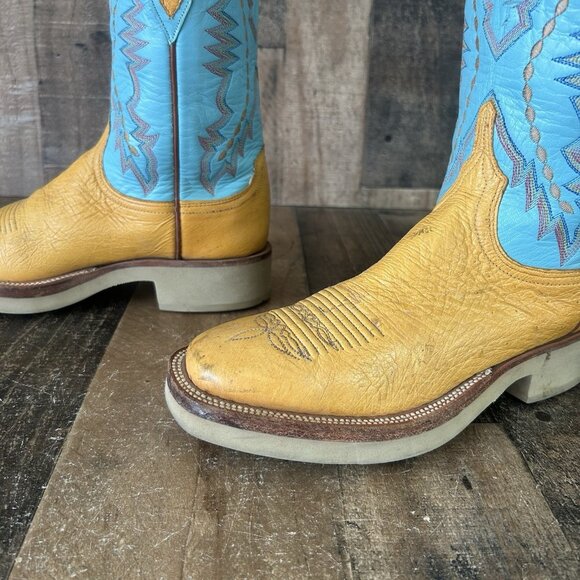 Lucchese 2000 Smooth Ostrich Western Cowboy Boots Womens 7.5 B - Picture 8 of 12